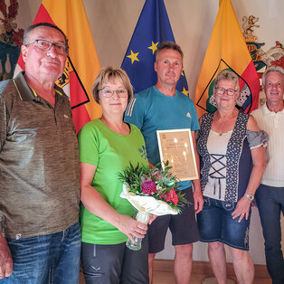 Gästeehrung in Oberdrauburg - Familie Löwe 20 Jahre